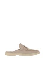 Loro Piana Charms Walk Babouche Loafer Suede Mule