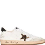 Golden Goose Ball Star with leopard print pony skin star and black heel tab