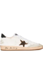 Golden Goose Ball Star with leopard print pony skin star and black heel tab