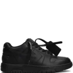 OFF-WHITE Out Of Office OOO Low Tops Black