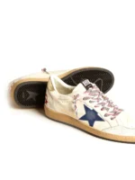 Golden Goose Ball Star in nappa leather blue suede star platinum - Image 3