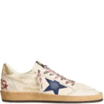Golden Goose Ball Star in nappa leather blue suede star platinum