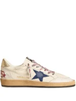 Golden Goose Ball Star in nappa leather blue suede star platinum