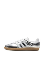 Adidas Samba OG Silver Metallic Cracked Leather - Image 3