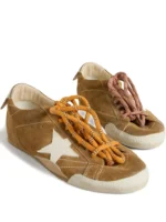 Golden Goose True-Star in tobacco-colored suede star platinum heel tab - Image 2