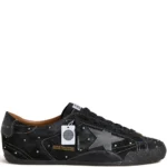 Golden Gosse True-Star in black suede Swarovski crystals black