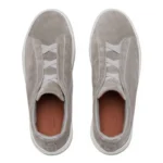 Zegna GREY MÉLANGE SUEDE TRIPLE STITCH SNEAKERS - Image 3