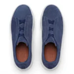 Zegna UTILITY BLUE SUEDE TRIPLE STITCH SNEAKERS - Image 3