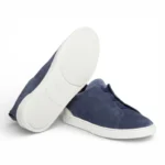 Zegna UTILITY BLUE SUEDE TRIPLE STITCH SNEAKERS - Image 5
