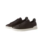 Zegna BROWN TRIPLE STITCH SECONDSKIN SNEAKERS - Image 2