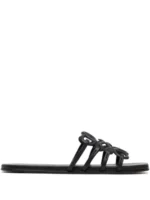 Loewe Petal Anagram slide black in soft calfskin