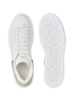Alexander McQueen Sneakers Women Leather White/Pearl Grey - Image 3