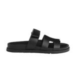 Hermes Chypre Sandal Noir Calfskin Leather