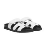 Hermes chypre sandal noir calfskin leather white - Image 2