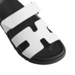 Hermes chypre sandal noir calfskin leather white - Image 4