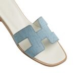 Hermes Oran sandal Bleu Clair - Image 4
