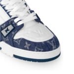 Louis Vuitton LV Trainer Monogram Denim White Blue - Image 4