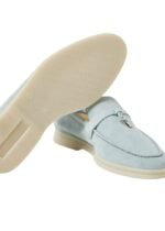Loro Piana Summer Charms Walk Loafer Suede Spring Waterfall Melange - Image 6