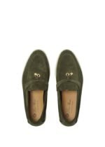 Loro Piana Summer Charms Walk Loafer Suede Ribbon Green - Image 3