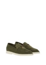 Loro Piana Summer Charms Walk Loafer Suede Ribbon Green - Image 2
