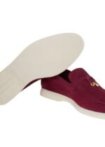 Loro Piana Summer Charms Walk Loafer Suede Bright Amaranth - Image 5