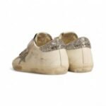 Golden Goose Old School ith silver glitter star and ice-gray suede tongue - Image 3