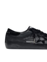 Golden Gosse Super-Star in black nappa with black suede star and heel tab - Image 3
