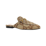 Gucci Canvas Princetown GG Slippers Beige Brown - Image 2