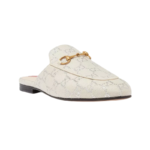 Gucci Canvas Princetown GG Slippers White Grey - Image 2