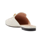 Gucci Canvas Princetown GG Slippers White Grey - Image 3